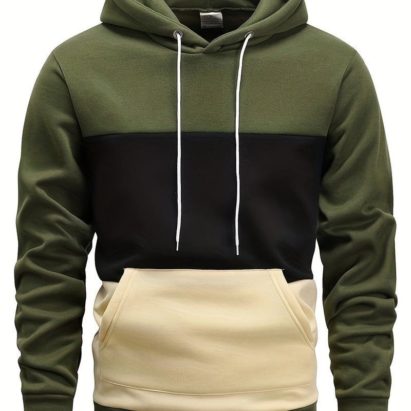 Men's Hoodie - Casual Pullover with Pocket, Long Sleeve