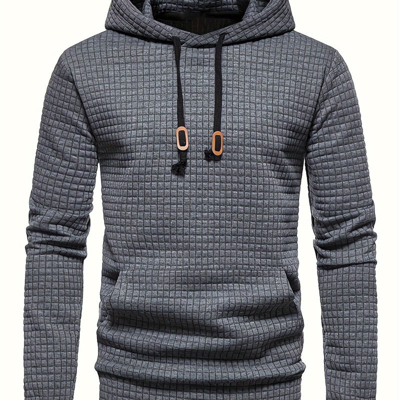 Solid Hoodie,  Men's Casual  Streetwear For Winter, Fall