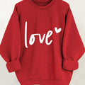 Love Valentine's Day Letter Print Pullover Sweatshirt