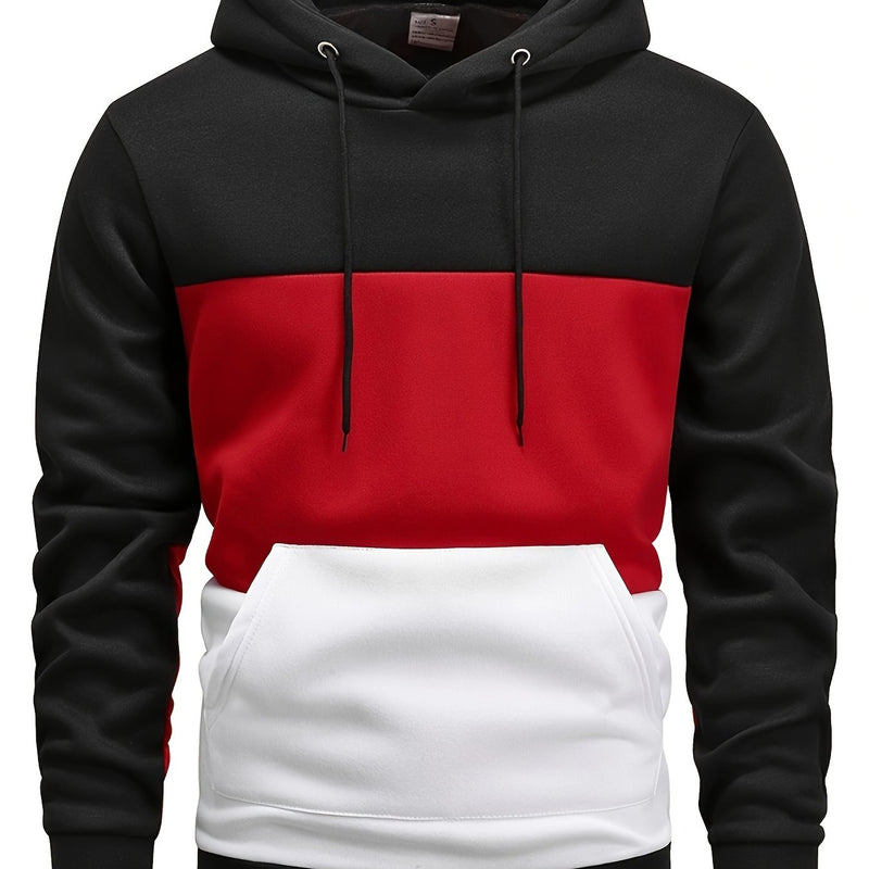 Men's Hoodie - Casual Pullover with Pocket, Long Sleeve