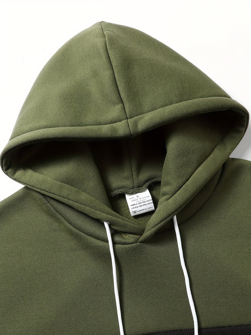 Men's Hoodie - Casual Pullover with Pocket, Long Sleeve