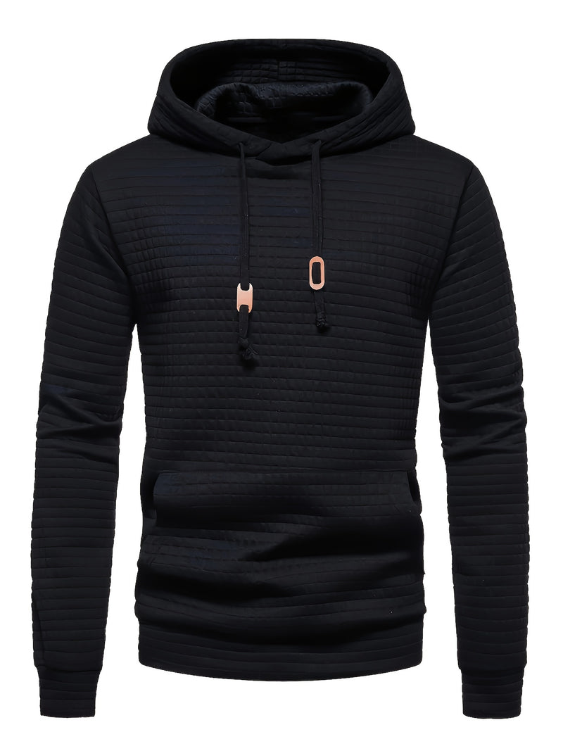 Solid Hoodie,  Men's Casual  Streetwear For Winter, Fall