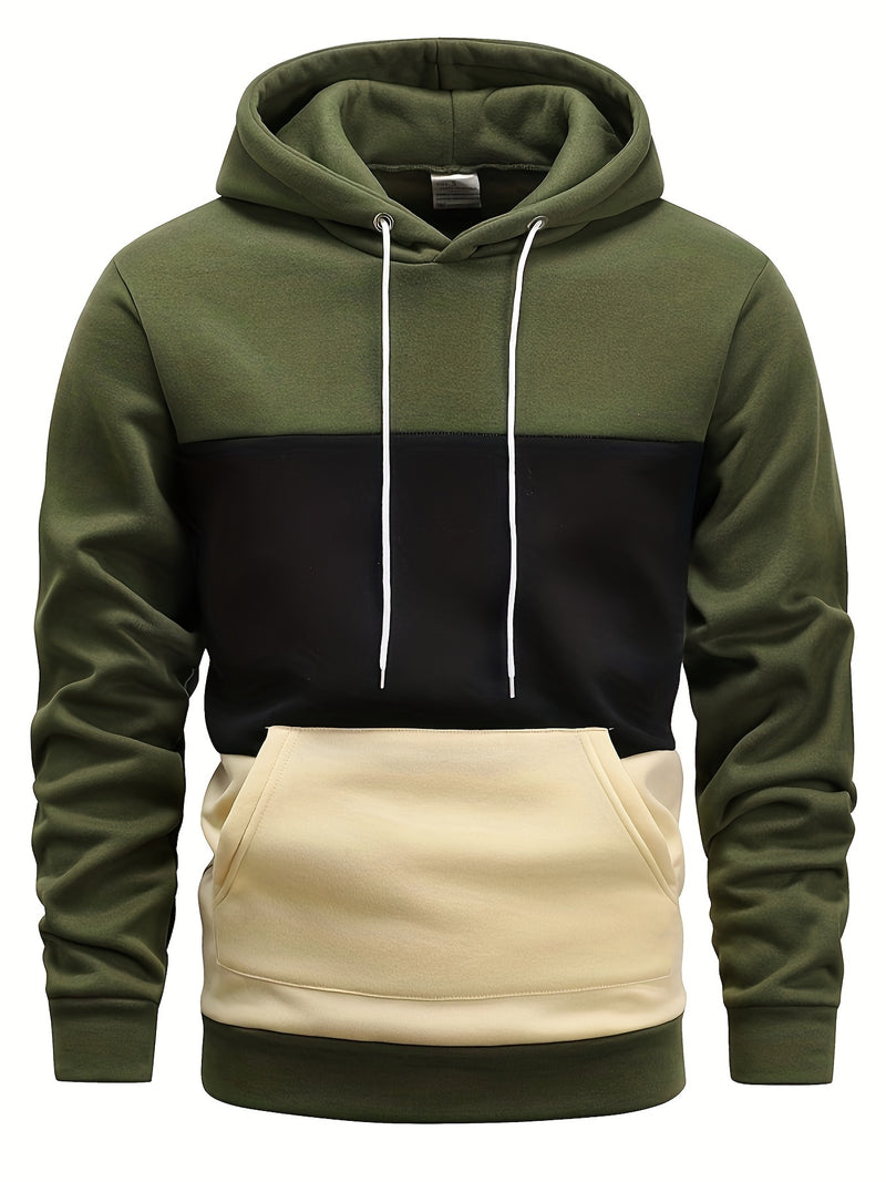 Men's Hoodie - Casual Pullover with Pocket, Long Sleeve