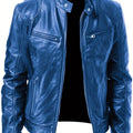 Men's Faux Leather Motorcycle Jacket  for Autumn and Winter