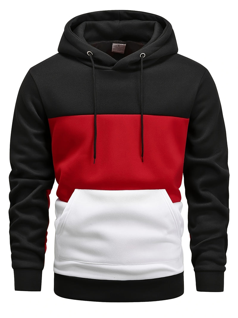 Men's Hoodie - Casual Pullover with Pocket, Long Sleeve