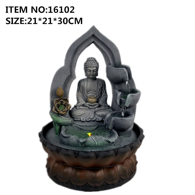 Indoor Air Humidifier With LED Light Lucky Feng Shui Buddha Statue