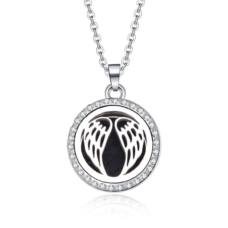 10 styles Aroma locket Necklace Magnetic Stainless Steel Aromatherapy Essential Oil Diffuser Perfume  Locket Pendant Jewelry