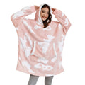 Oversized Hoodie Blanket With Sleeves Sweatshirt Plaid Winter Fleece For Women