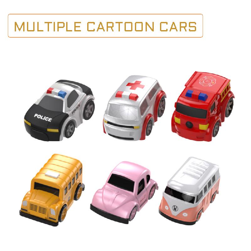 Parking Lot Toy Set Multilayer Miniature Car Model Macaron Break Through Adventure Children Garage For Cars Children Toys Gift