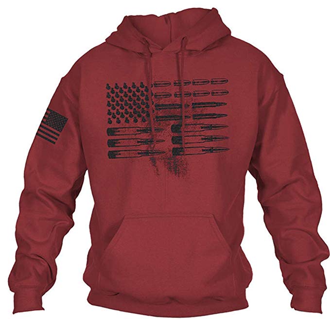 Winter Sweatshirt Long Sleeve American Flag