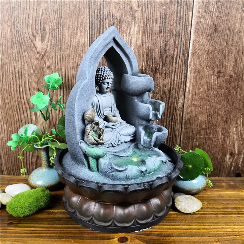 Indoor Air Humidifier With LED Light Lucky Feng Shui Buddha Statue