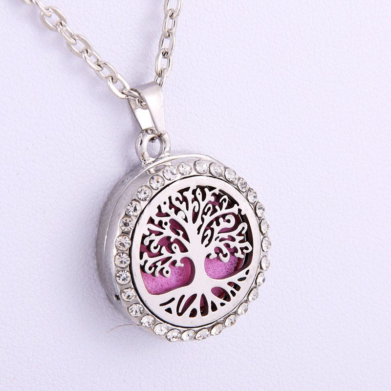 10 styles Aroma locket Necklace Magnetic Stainless Steel Aromatherapy Essential Oil Diffuser Perfume  Locket Pendant Jewelry