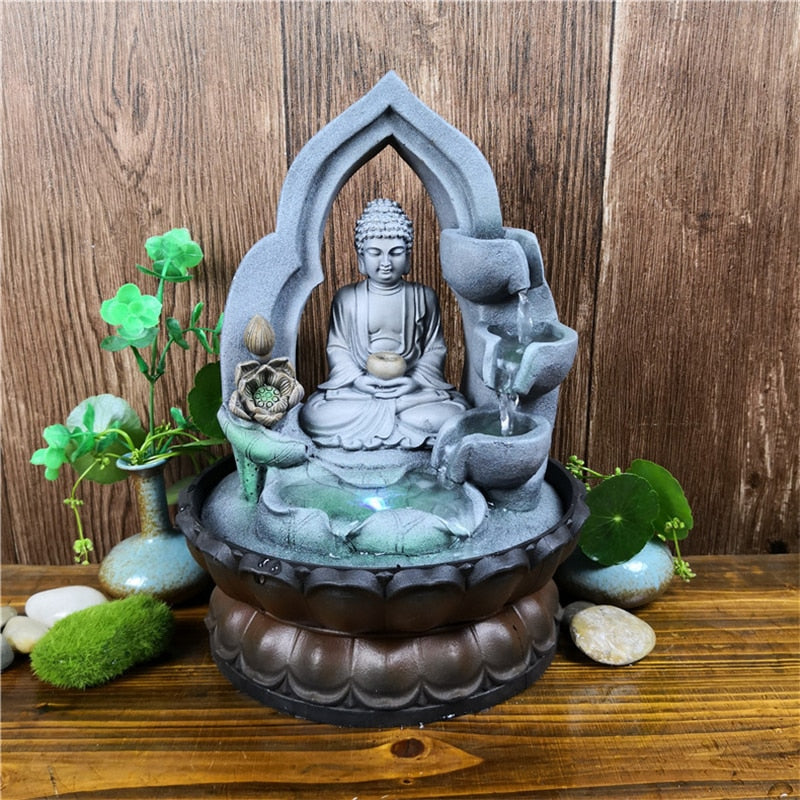 Indoor Air Humidifier With LED Light Lucky Feng Shui Buddha Statue