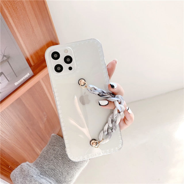 Transparent Bracelet Chain Phone Case for iPhone