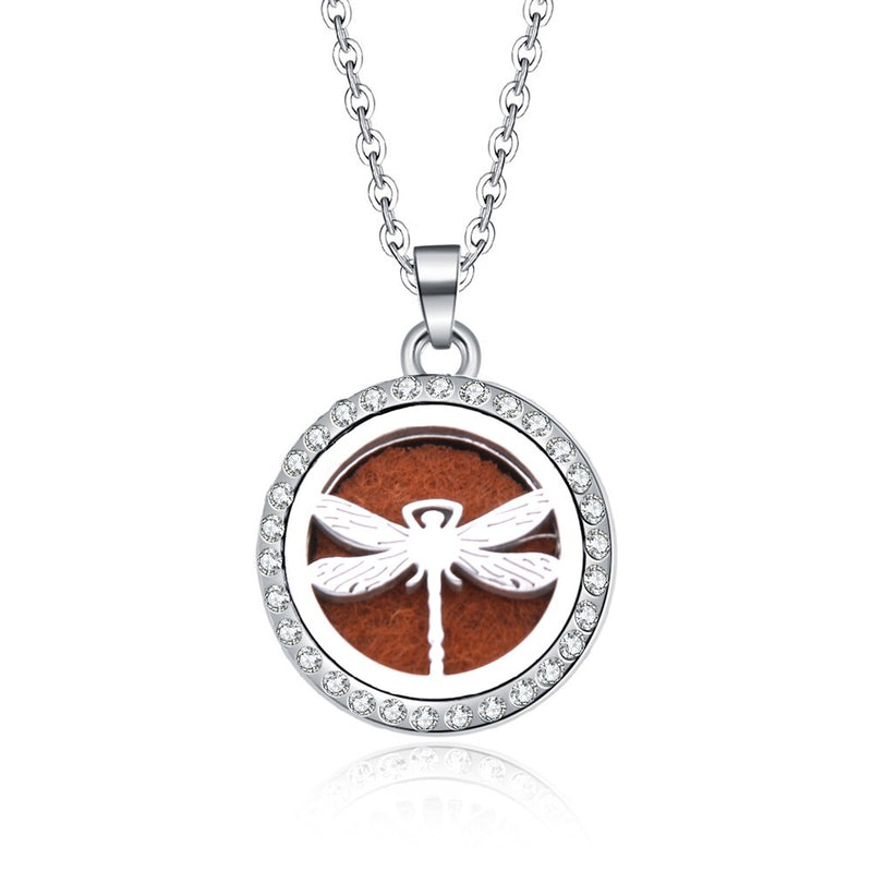 10 styles Aroma locket Necklace Magnetic Stainless Steel Aromatherapy Essential Oil Diffuser Perfume  Locket Pendant Jewelry