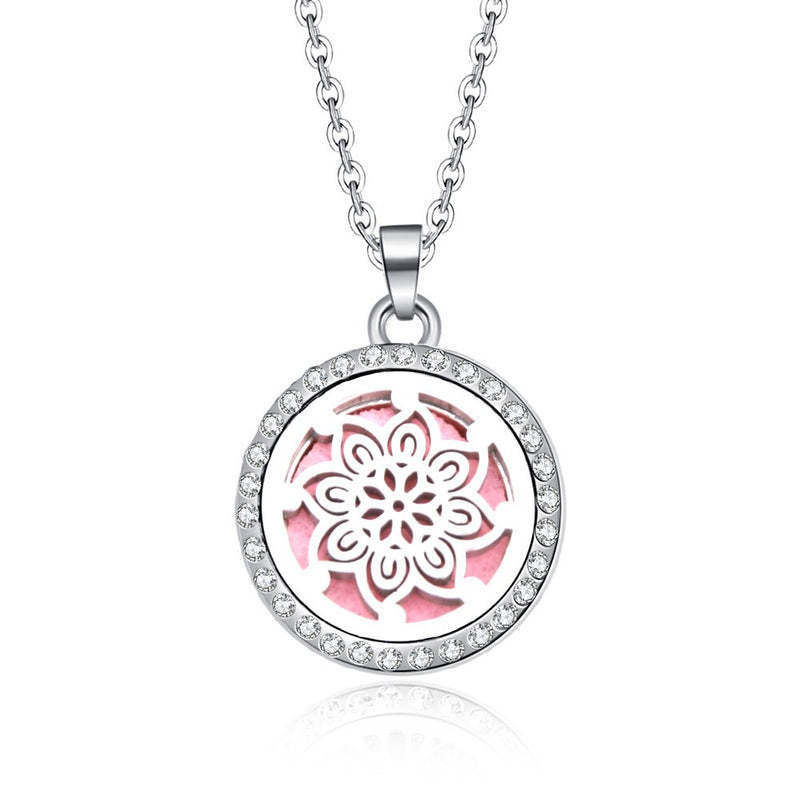 10 styles Aroma locket Necklace Magnetic Stainless Steel Aromatherapy Essential Oil Diffuser Perfume  Locket Pendant Jewelry