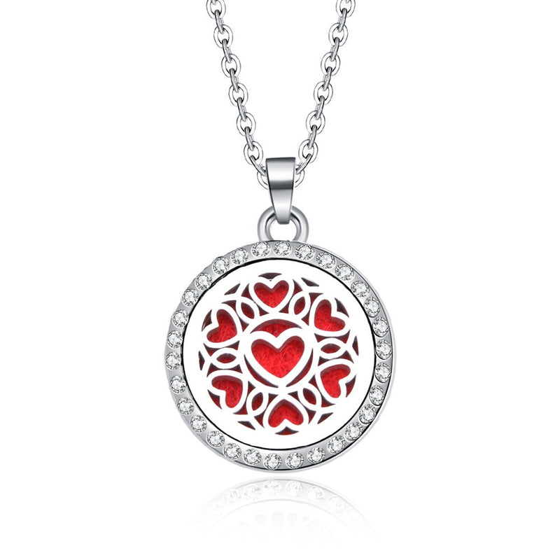 10 styles Aroma locket Necklace Magnetic Stainless Steel Aromatherapy Essential Oil Diffuser Perfume  Locket Pendant Jewelry