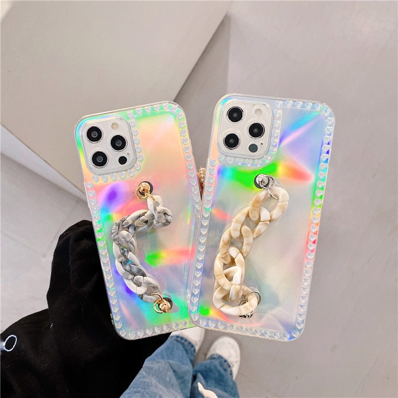 Transparent Bracelet Chain Phone Case for iPhone