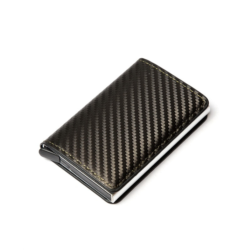 Wallet Men Women RFID  Aluminum Bank Cardholder Case Vintage Leather