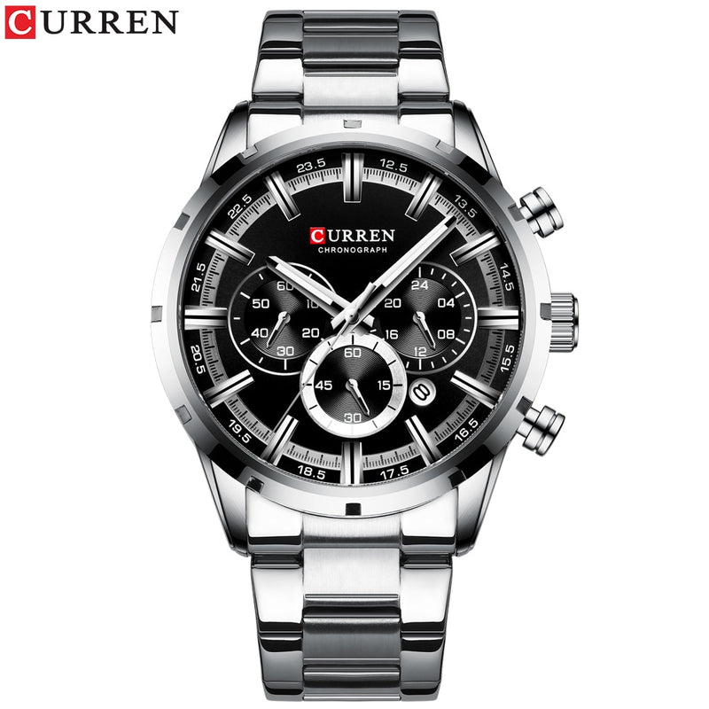 Mens Watch Sport Quartz Chronograph Wristwatches