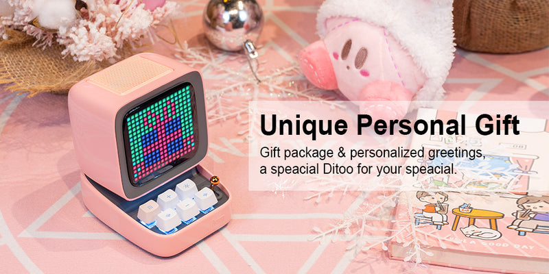 Divoom Ditoo Retro Pixel Art Game Bluetooth Speaker with 16X16 LED App Controlled Front Screen