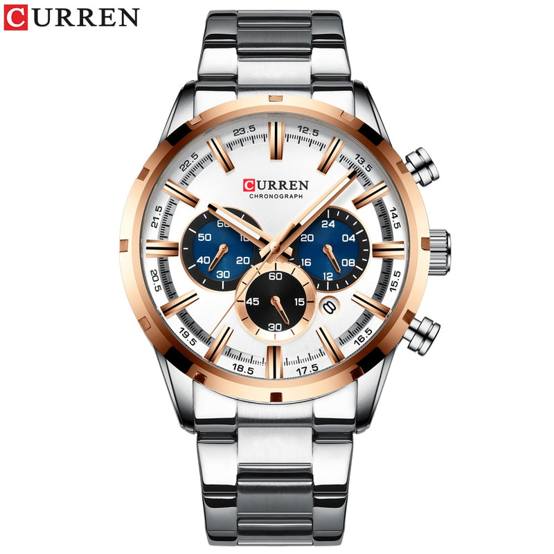 Mens Watch Sport Quartz Chronograph Wristwatches