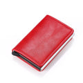 Wallet Men Women RFID  Aluminum Bank Cardholder Case Vintage Leather