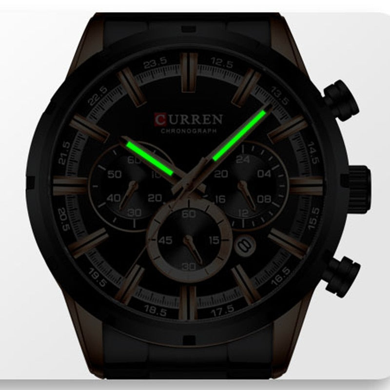 Mens Watch Sport Quartz Chronograph Wristwatches