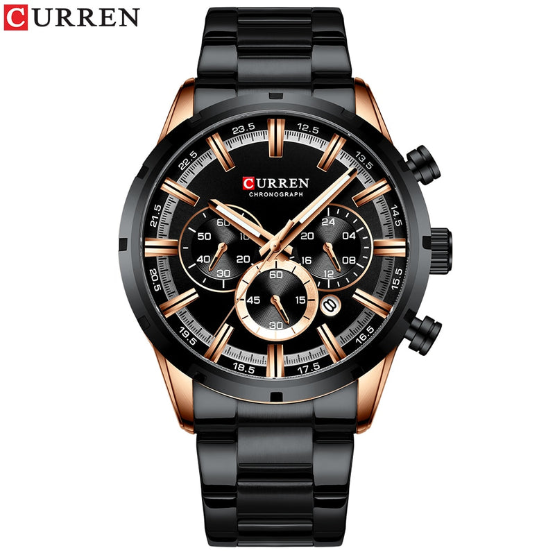 Mens Watch Sport Quartz Chronograph Wristwatches