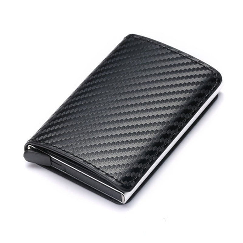 Wallet Men Women RFID  Aluminum Bank Cardholder Case Vintage Leather