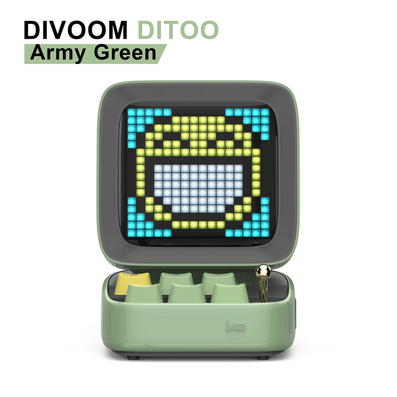 Divoom Ditoo Retro Pixel Art Game Bluetooth Speaker with 16X16 LED App Controlled Front Screen