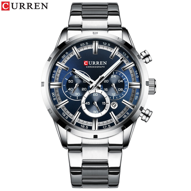 Mens Watch Sport Quartz Chronograph Wristwatches