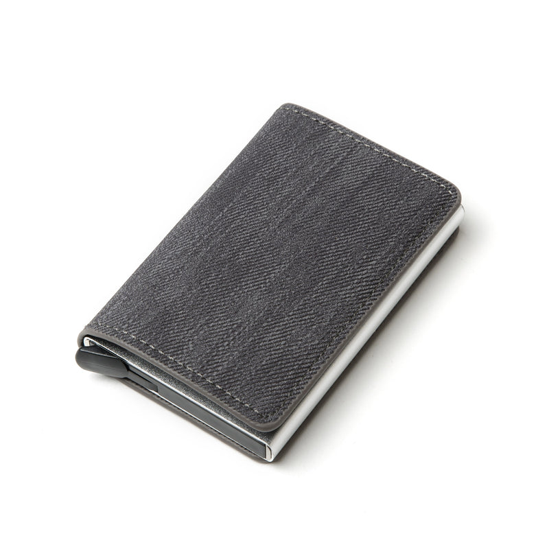 Wallet Men Women RFID  Aluminum Bank Cardholder Case Vintage Leather