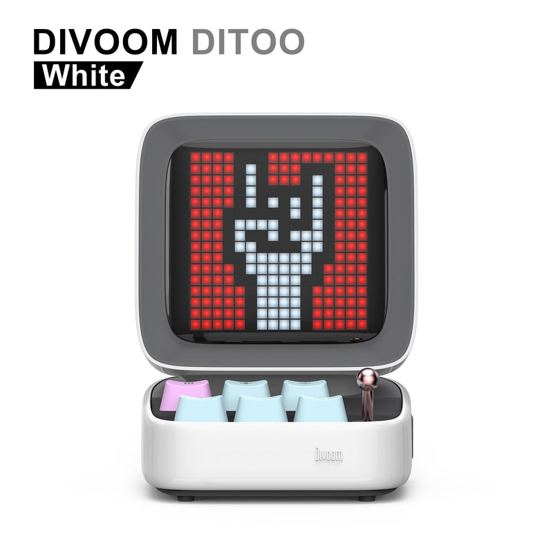 Divoom Ditoo Retro Pixel Art Game Bluetooth Speaker with 16X16 LED App Controlled Front Screen