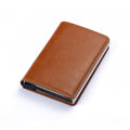 Wallet Men Women RFID  Aluminum Bank Cardholder Case Vintage Leather