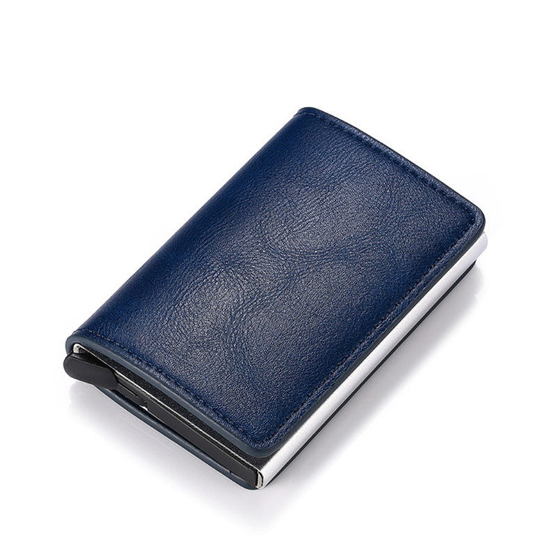 Wallet Men Women RFID  Aluminum Bank Cardholder Case Vintage Leather