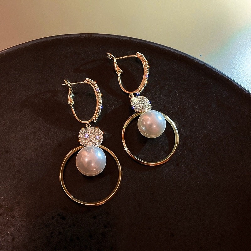 Pearl White Earrings