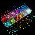 Double Layer Glitter Powder Drill Nail Art Manicure Tools Profesional Jewelry Recycling Box Storage Portable Container White DIY