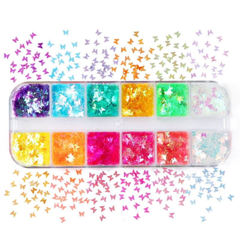 Double Layer Glitter Powder Drill Nail Art Manicure Tools Profesional Jewelry Recycling Box Storage Portable Container White DIY