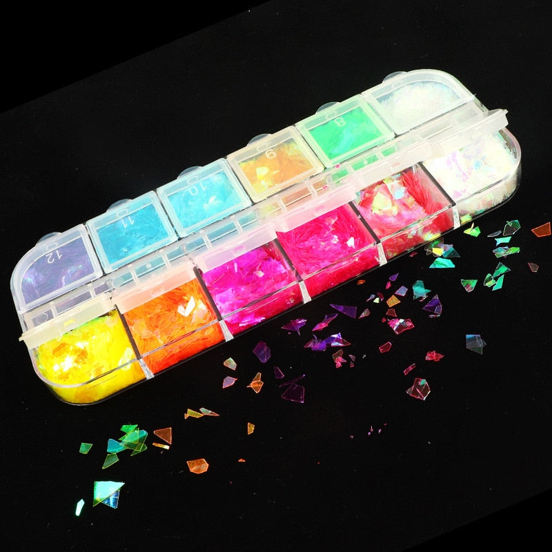 Double Layer Glitter Powder Drill Nail Art Manicure Tools Profesional Jewelry Recycling Box Storage Portable Container White DIY