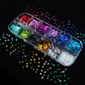 Double Layer Glitter Powder Drill Nail Art Manicure Tools Profesional Jewelry Recycling Box Storage Portable Container White DIY