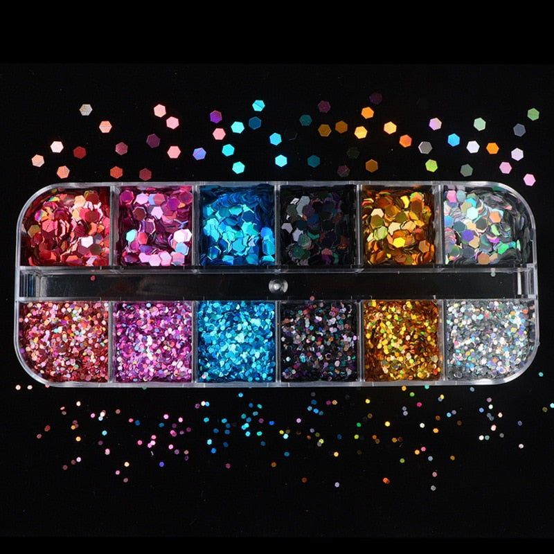 Double Layer Glitter Powder Drill Nail Art Manicure Tools Profesional Jewelry Recycling Box Storage Portable Container White DIY