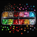 Double Layer Glitter Powder Drill Nail Art Manicure Tools Profesional Jewelry Recycling Box Storage Portable Container White DIY