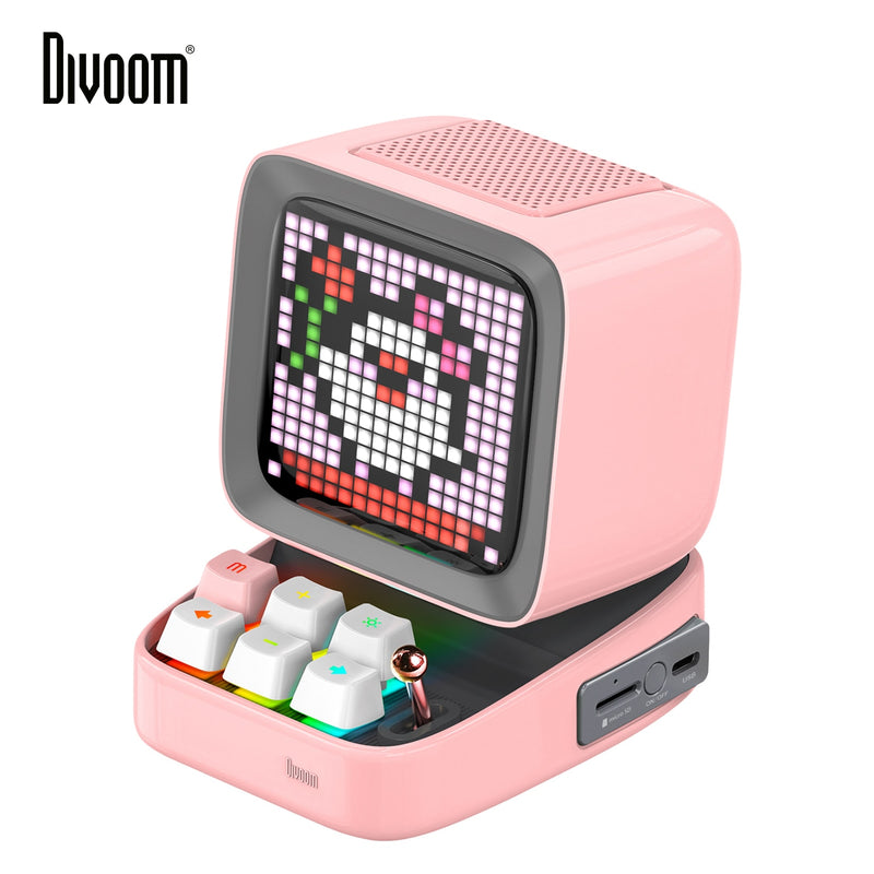 Divoom Ditoo Retro Pixel Art Game Bluetooth Speaker with 16X16 LED App Controlled Front Screen