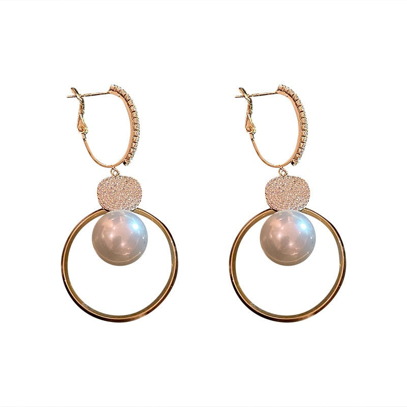 Pearl White Earrings