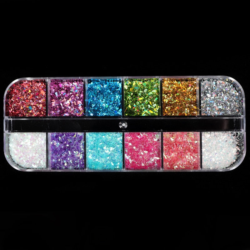 Double Layer Glitter Powder Drill Nail Art Manicure Tools Profesional Jewelry Recycling Box Storage Portable Container White DIY