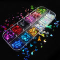 Double Layer Glitter Powder Drill Nail Art Manicure Tools Profesional Jewelry Recycling Box Storage Portable Container White DIY