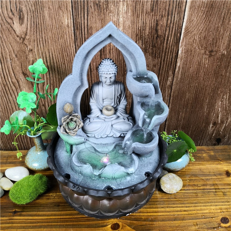 Indoor Air Humidifier With LED Light Lucky Feng Shui Buddha Statue