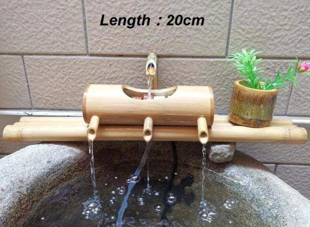 Bamboo Aquarium Water Recycling Feng Shui Decoration Tube