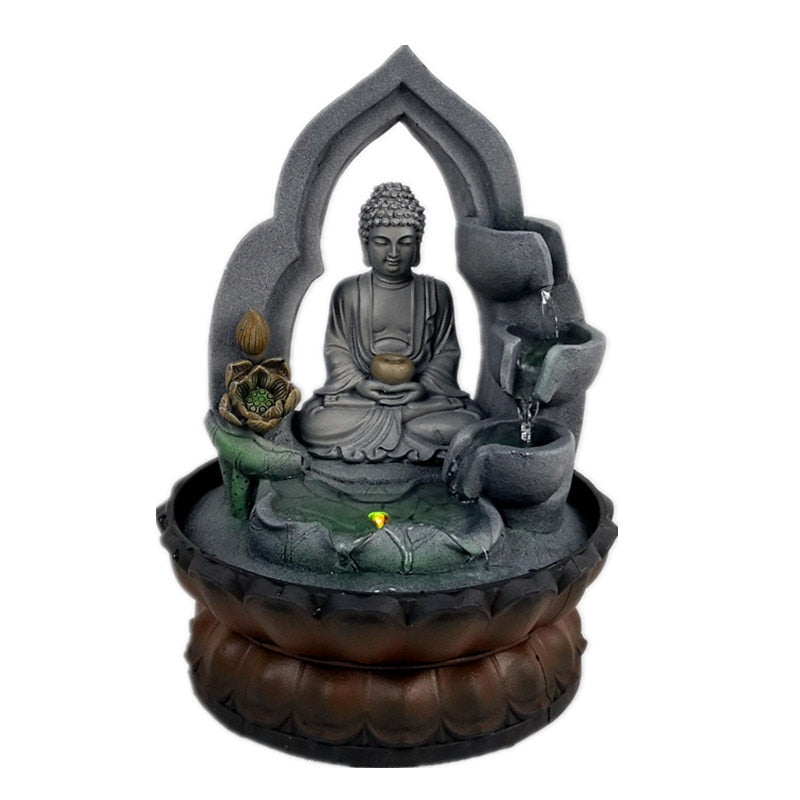 Indoor Air Humidifier With LED Light Lucky Feng Shui Buddha Statue